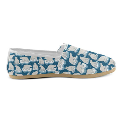 Polar Bear Pattern Print Design PB03 Women Casual Shoes-JorJune.com