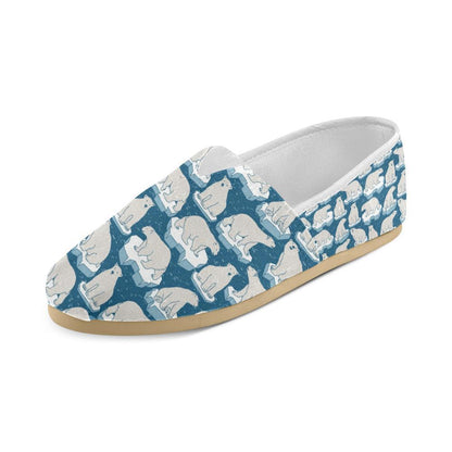Polar Bear Pattern Print Design PB03 Women Casual Shoes-JorJune.com