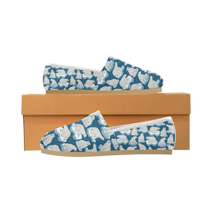 Polar Bear Pattern Print Design PB03 Women Casual Shoes-JorJune.com
