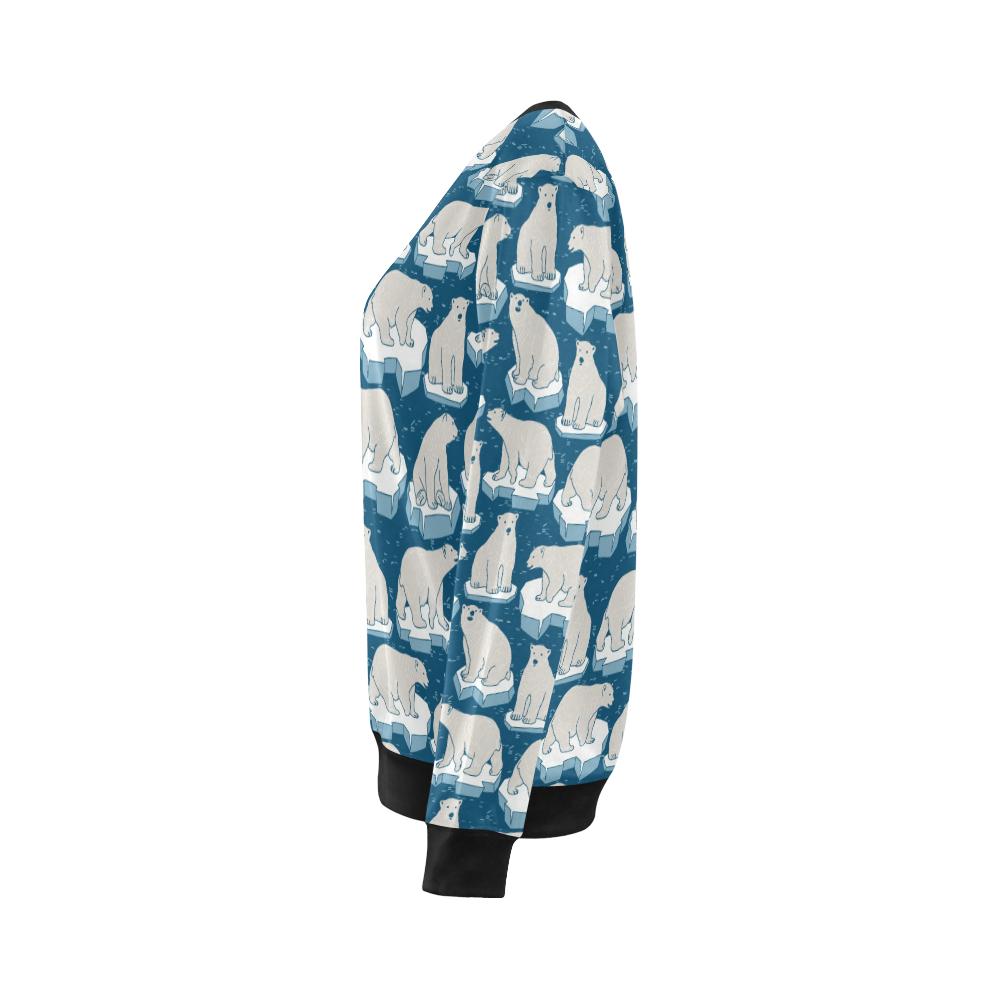 Polar Bear Pattern Print Design PB03 Women Long Sleeve Sweatshirt-JorJune