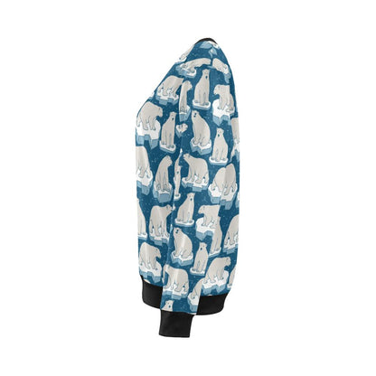Polar Bear Pattern Print Design PB03 Women Long Sleeve Sweatshirt-JorJune