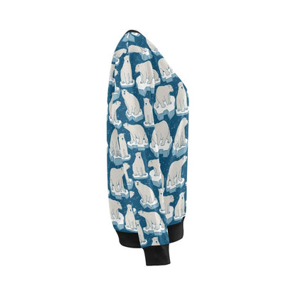 Polar Bear Pattern Print Design PB03 Women Long Sleeve Sweatshirt-JorJune