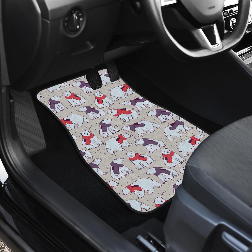 Polar Bear Pattern Print Design PB04 Car Floor Mats-JORJUNE.COM