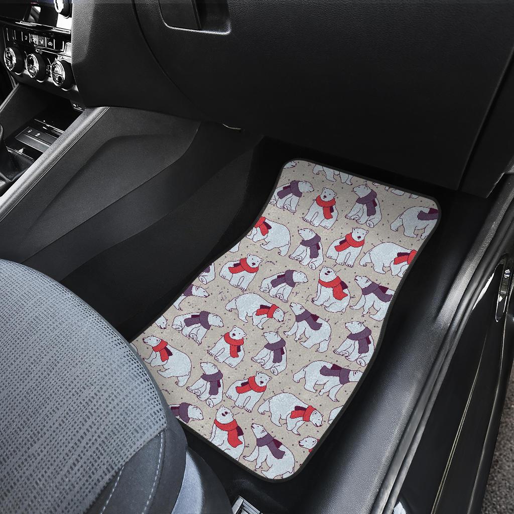 Polar Bear Pattern Print Design PB04 Car Floor Mats-JORJUNE.COM