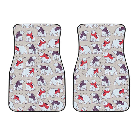 Polar Bear Pattern Print Design PB04 Car Floor Mats-JORJUNE.COM