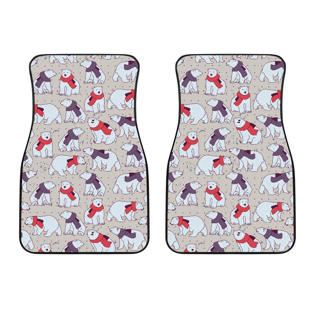 Polar Bear Pattern Print Design PB04 Car Floor Mats-JORJUNE.COM