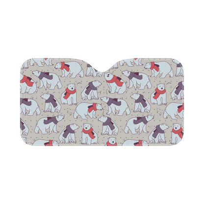 Polar Bear Pattern Print Design PB04 Car Sun Shade-JorJune