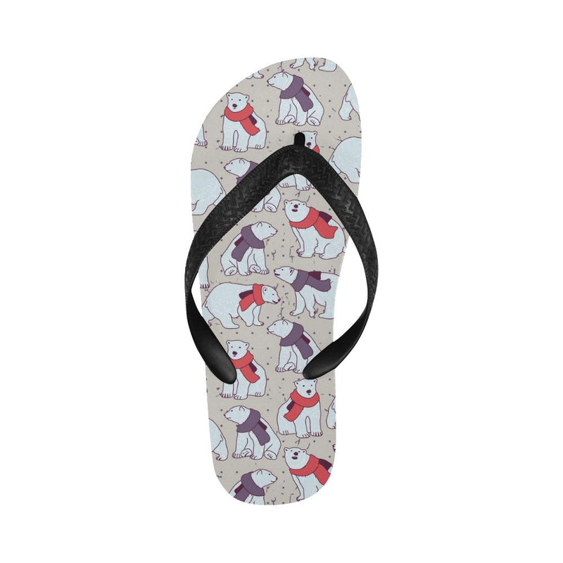 Polar Bear Pattern Print Design PB04 Flip Flops-JorJune