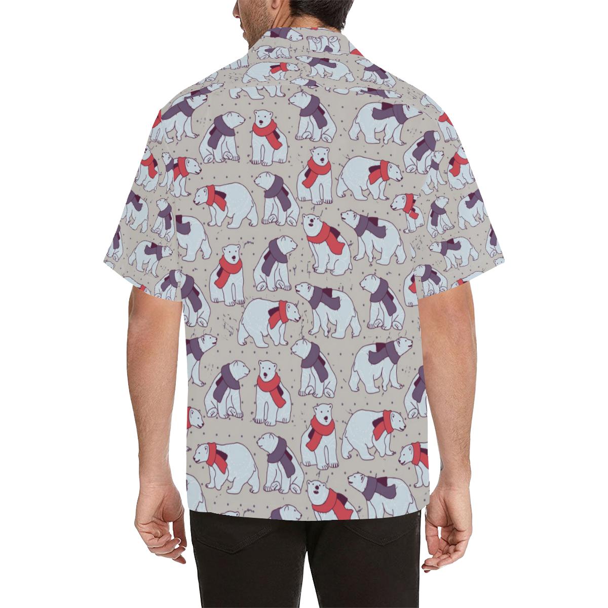 Polar Bear Pattern Print Design PB04 Men Hawaiian Shirt-JorJune