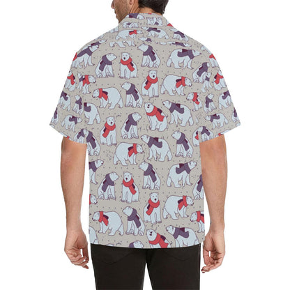 Polar Bear Pattern Print Design PB04 Men Hawaiian Shirt-JorJune