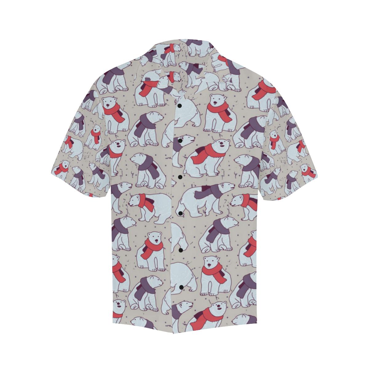 Polar Bear Pattern Print Design PB04 Men Hawaiian Shirt-JorJune