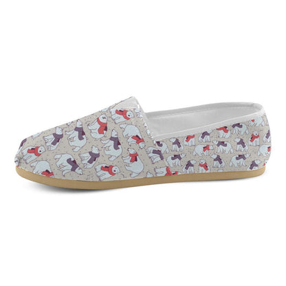 Polar Bear Pattern Print Design PB04 Women Casual Shoes-JorJune.com