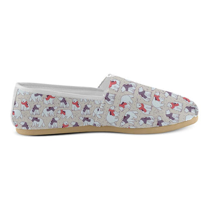 Polar Bear Pattern Print Design PB04 Women Casual Shoes-JorJune.com
