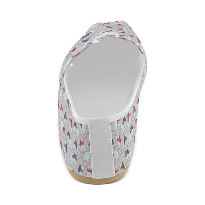 Polar Bear Pattern Print Design PB04 Women Casual Shoes-JorJune.com
