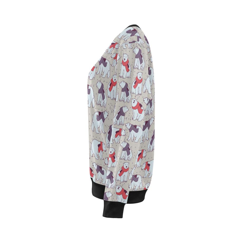 Polar Bear Pattern Print Design PB04 Women Long Sleeve Sweatshirt-JorJune