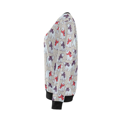 Polar Bear Pattern Print Design PB04 Women Long Sleeve Sweatshirt-JorJune