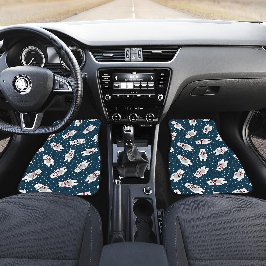 Polar Bear Pattern Print Design PB05 Car Floor Mats-JORJUNE.COM