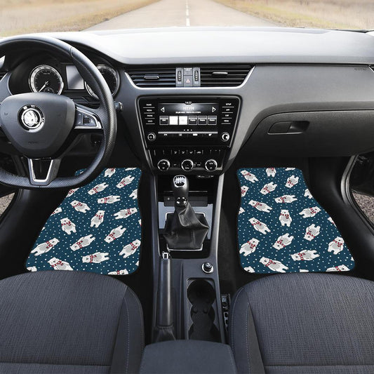 Polar Bear Pattern Print Design PB05 Car Floor Mats-JORJUNE.COM