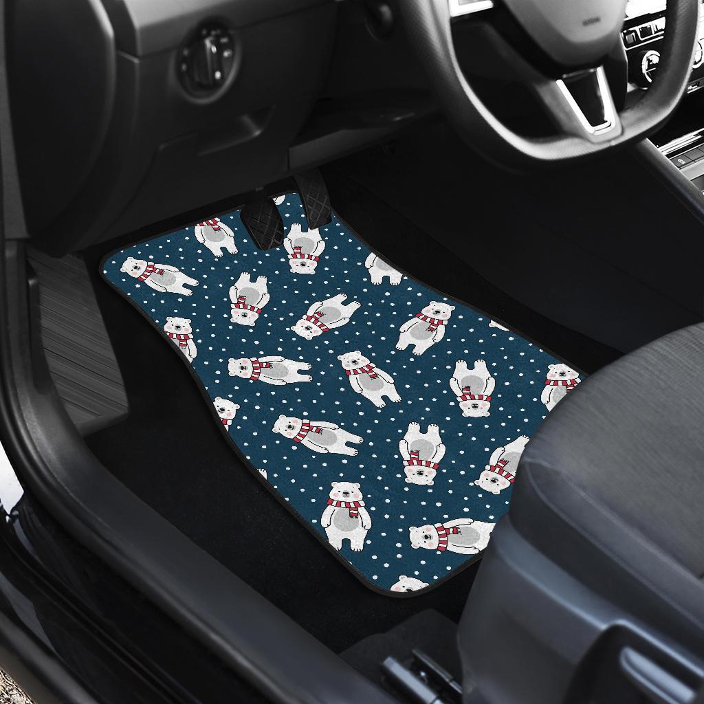 Polar Bear Pattern Print Design PB05 Car Floor Mats-JORJUNE.COM