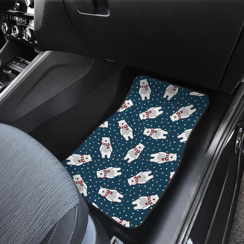 Polar Bear Pattern Print Design PB05 Car Floor Mats-JORJUNE.COM