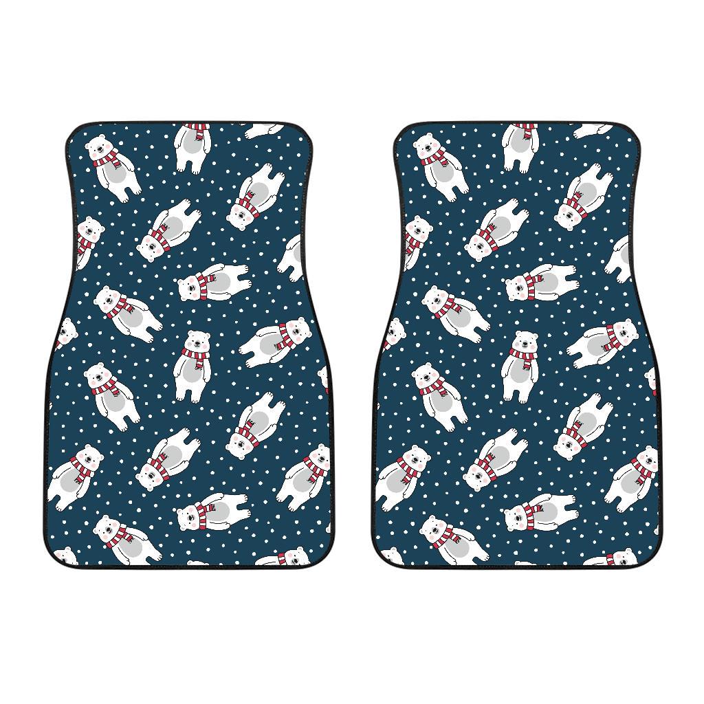 Polar Bear Pattern Print Design PB05 Car Floor Mats-JORJUNE.COM