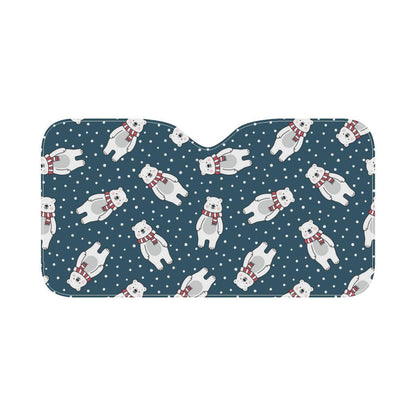 Polar Bear Pattern Print Design PB05 Car Sun Shade-JorJune