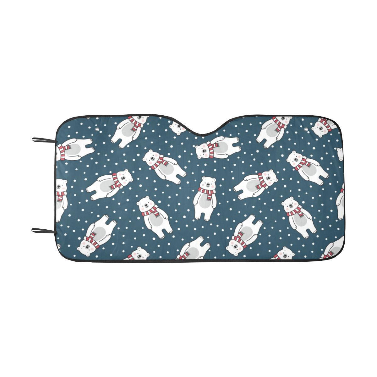 Polar Bear Pattern Print Design PB05 Car Sun Shade-JorJune