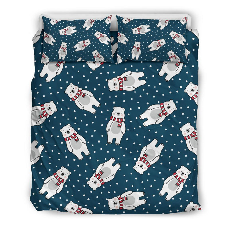 Polar Bear Pattern Print Design PB05 Duvet Cover Bedding Set-JORJUNE.COM