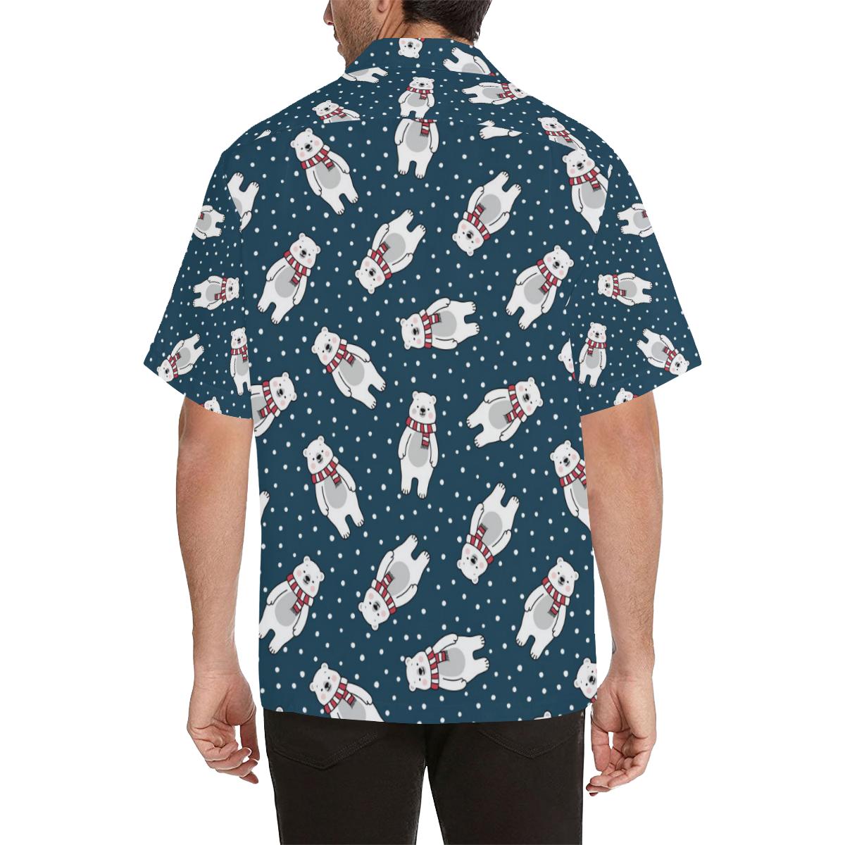 Polar Bear Pattern Print Design PB05 Men Hawaiian Shirt-JorJune