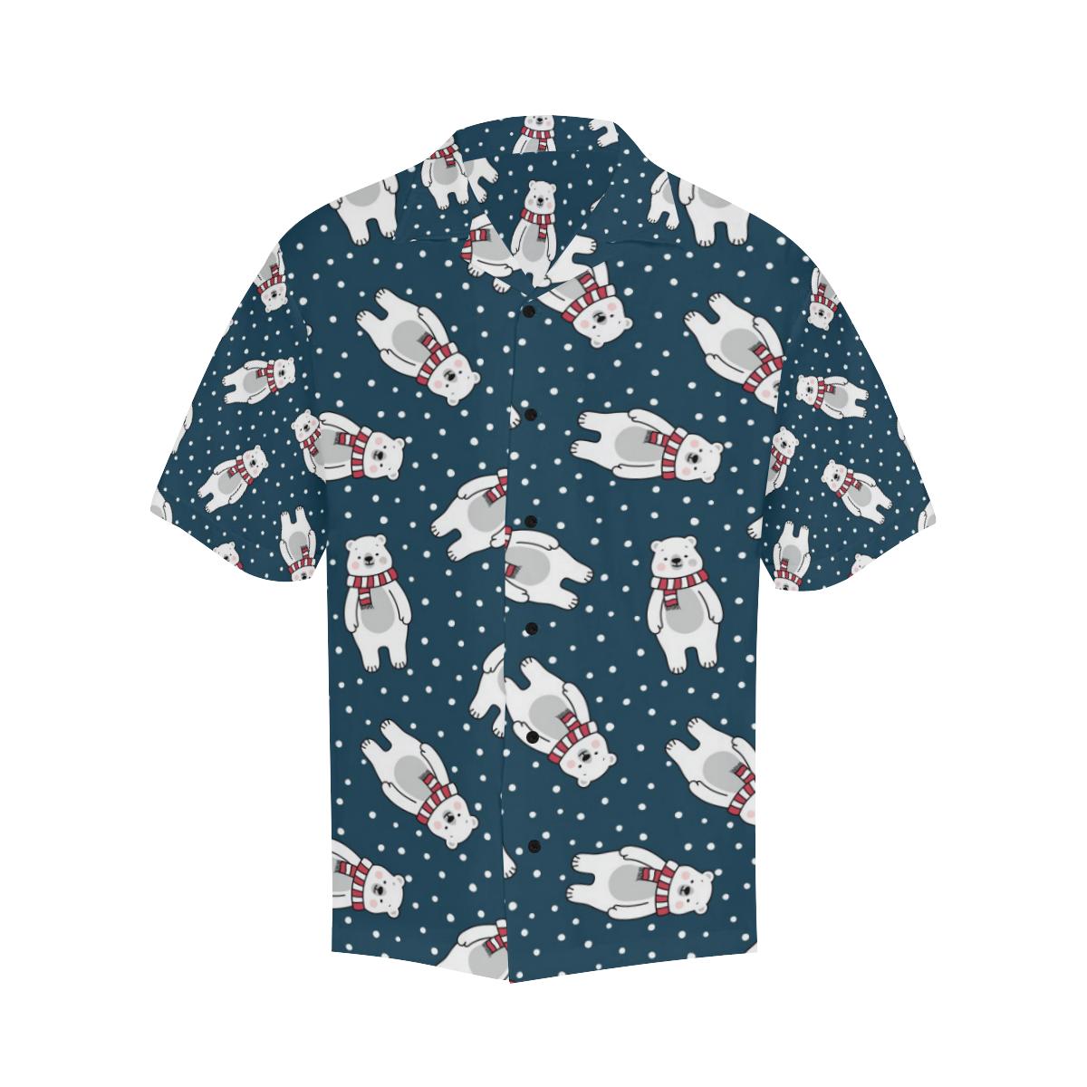 Polar Bear Pattern Print Design PB05 Men Hawaiian Shirt-JorJune