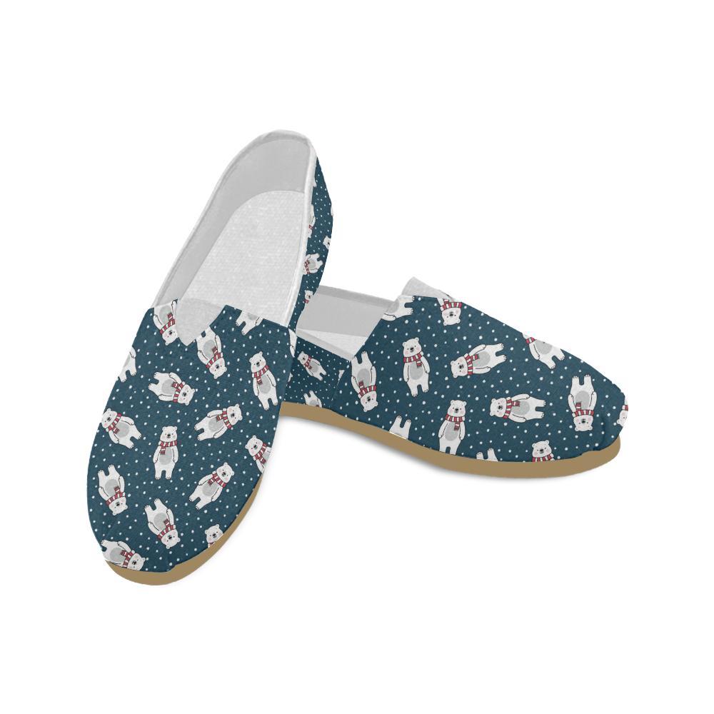 Polar Bear Pattern Print Design PB05 Women Casual Shoes-JorJune.com