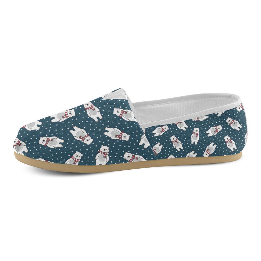 Polar Bear Pattern Print Design PB05 Women Casual Shoes-JorJune.com