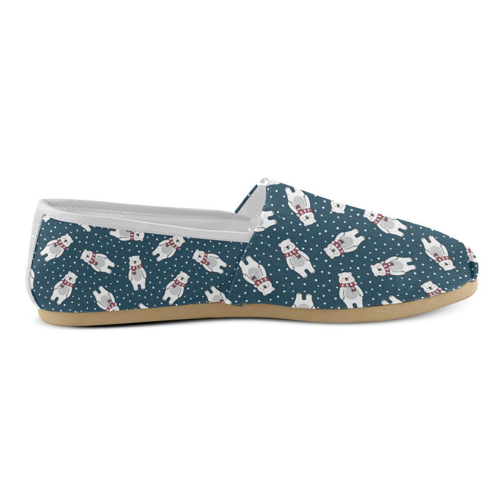 Polar Bear Pattern Print Design PB05 Women Casual Shoes-JorJune.com