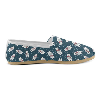 Polar Bear Pattern Print Design PB05 Women Casual Shoes-JorJune.com