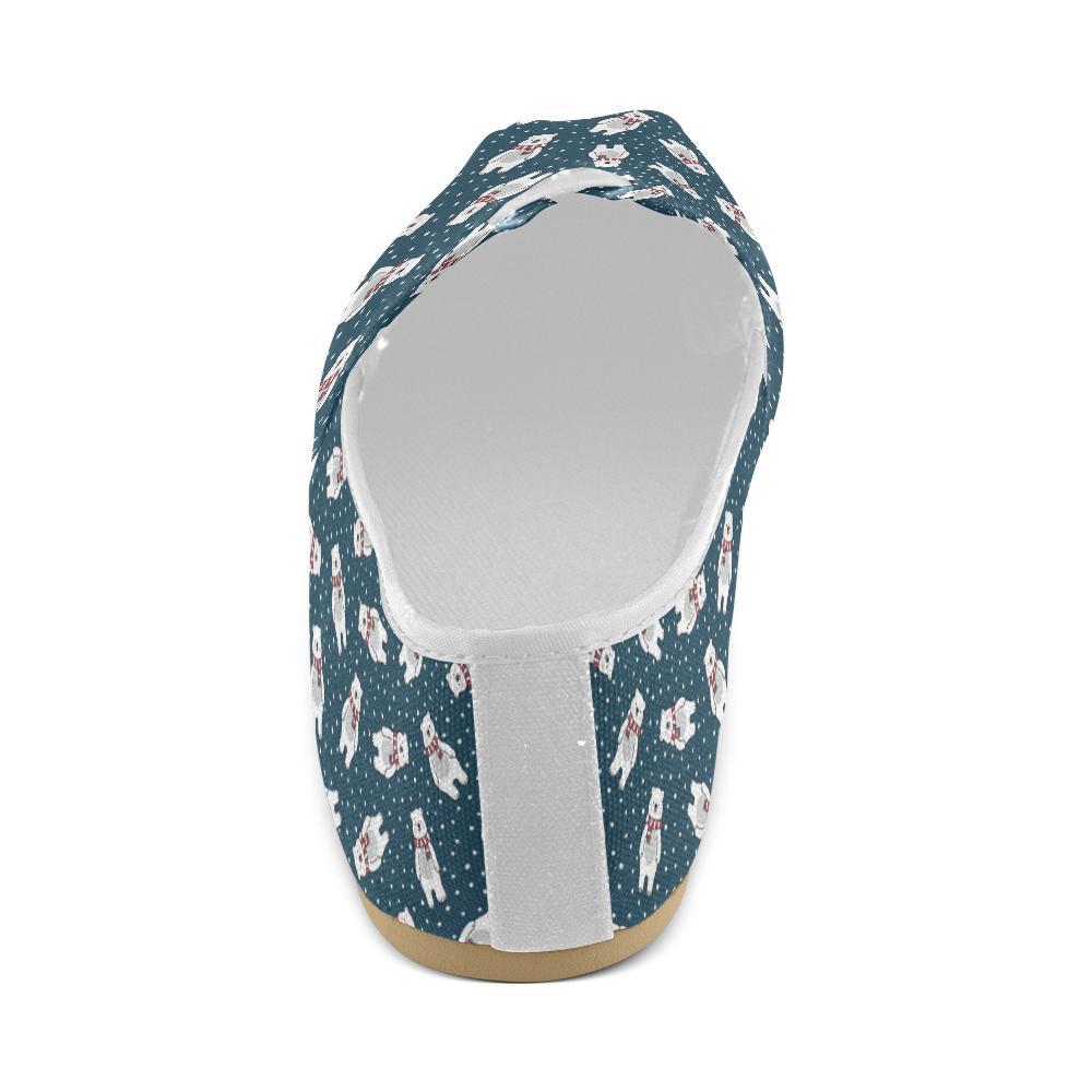 Polar Bear Pattern Print Design PB05 Women Casual Shoes-JorJune.com