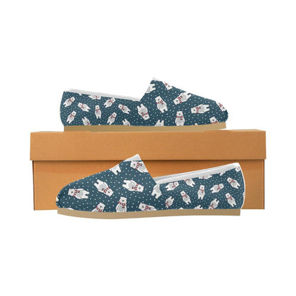 Polar Bear Pattern Print Design PB05 Women Casual Shoes-JorJune.com