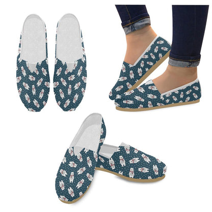 Polar Bear Pattern Print Design PB05 Women Casual Shoes-JorJune.com