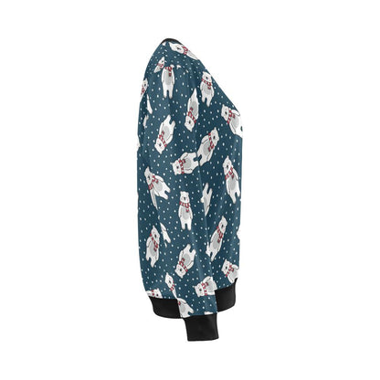 Polar Bear Pattern Print Design PB05 Women Long Sleeve Sweatshirt-JorJune
