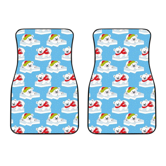 Polar Bear Pattern Print Design PB06 Car Floor Mats-JORJUNE.COM
