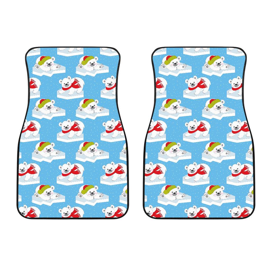 Polar Bear Pattern Print Design PB06 Car Floor Mats-JORJUNE.COM