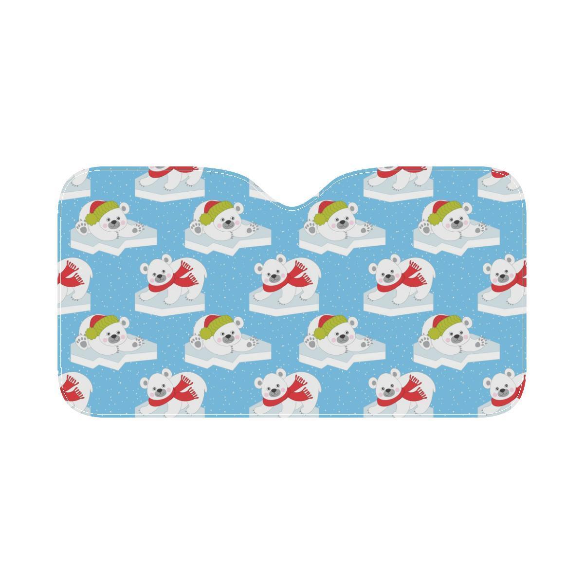 Polar Bear Pattern Print Design PB06 Car Sun Shade-JorJune