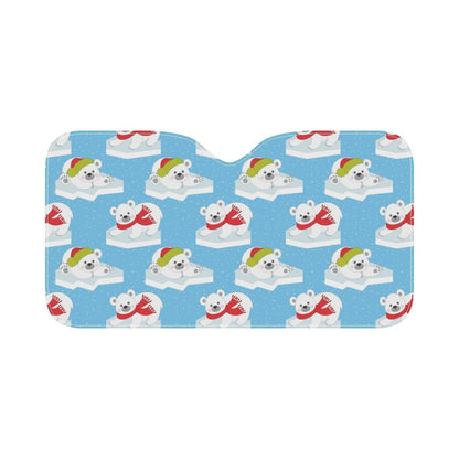 Polar Bear Pattern Print Design PB06 Car Sun Shade-JorJune