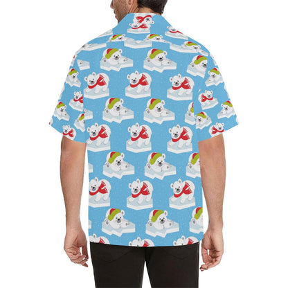 Polar Bear Pattern Print Design PB06 Men Hawaiian Shirt-JorJune