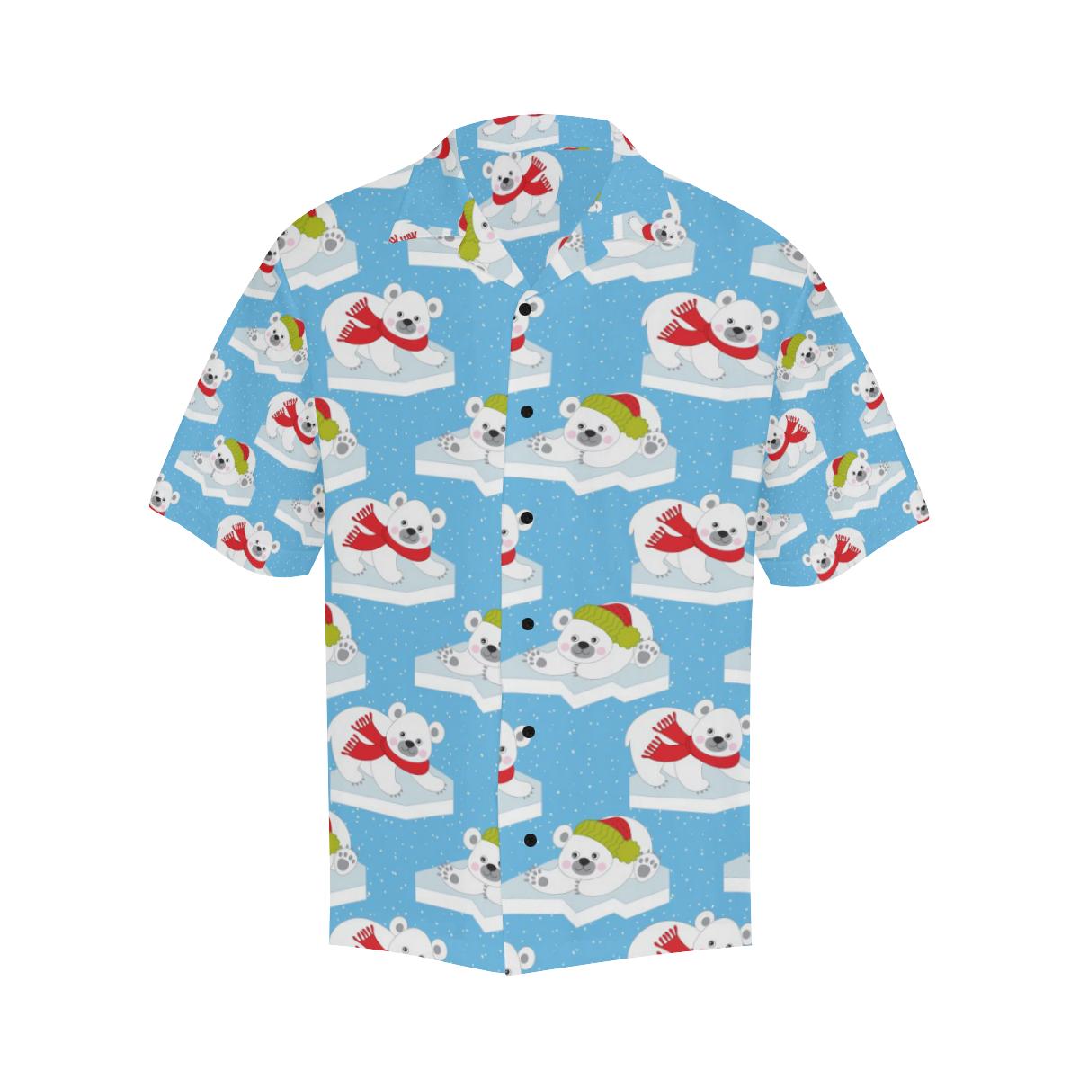 Polar Bear Pattern Print Design PB06 Men Hawaiian Shirt-JorJune