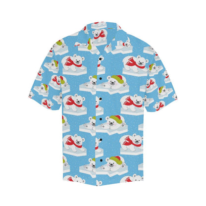 Polar Bear Pattern Print Design PB06 Men Hawaiian Shirt-JorJune
