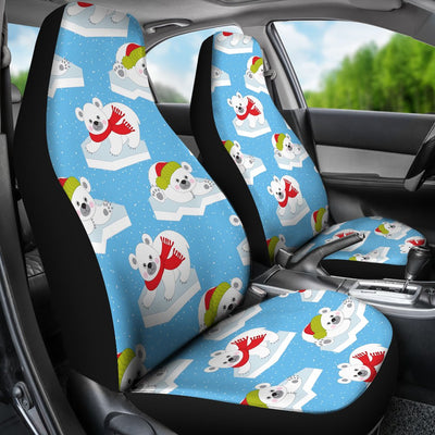 Polar Bear Pattern Print Design PB06 Universal Fit Car Seat Covers-JorJune