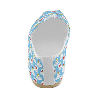 Polar Bear Pattern Print Design PB06 Women Casual Shoes-JorJune.com