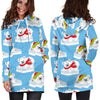 Polar Bear Pattern Print Design PB06 Women Hoodie Dress