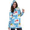 Polar Bear Pattern Print Design PB06 Women Hoodie Dress