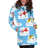 Polar Bear Pattern Print Design PB06 Women Hoodie Dress